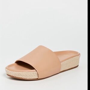 Beek Brown Leather Slide Sandals